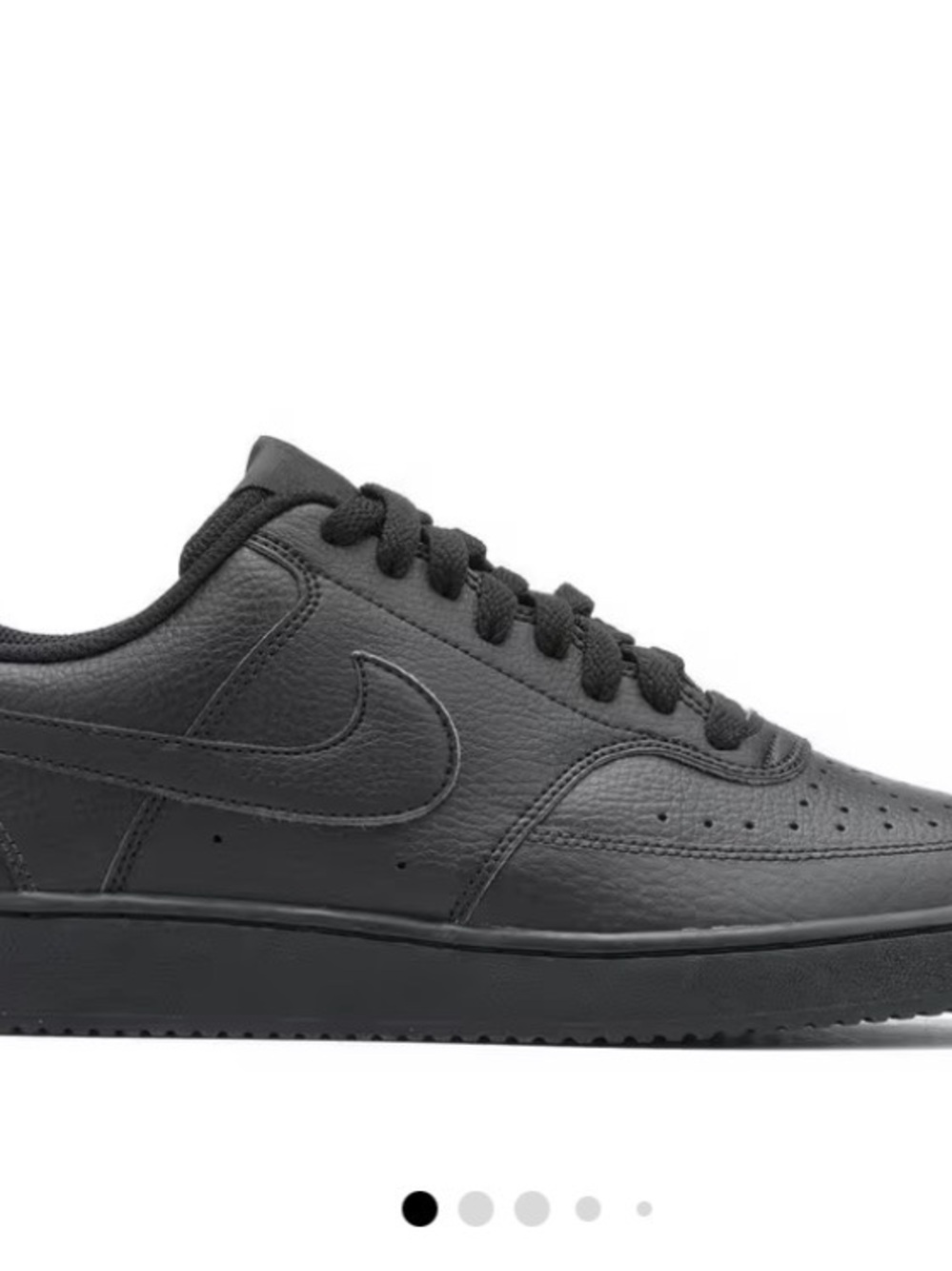 Nike Men's court vision Black Leather Low-Top Sneaker